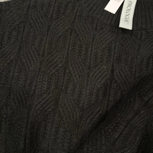 MOCK NECK BALLOON SLEEVE BLACK SWEATER SZ MEDIUM - Picture 6 of 8